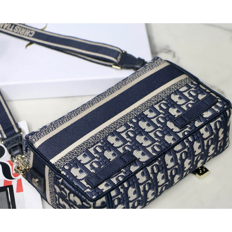 Wholesale Luxury Christian Dior Small Diorcamp Bag In Oblique Embroidery M1241 - Image 10