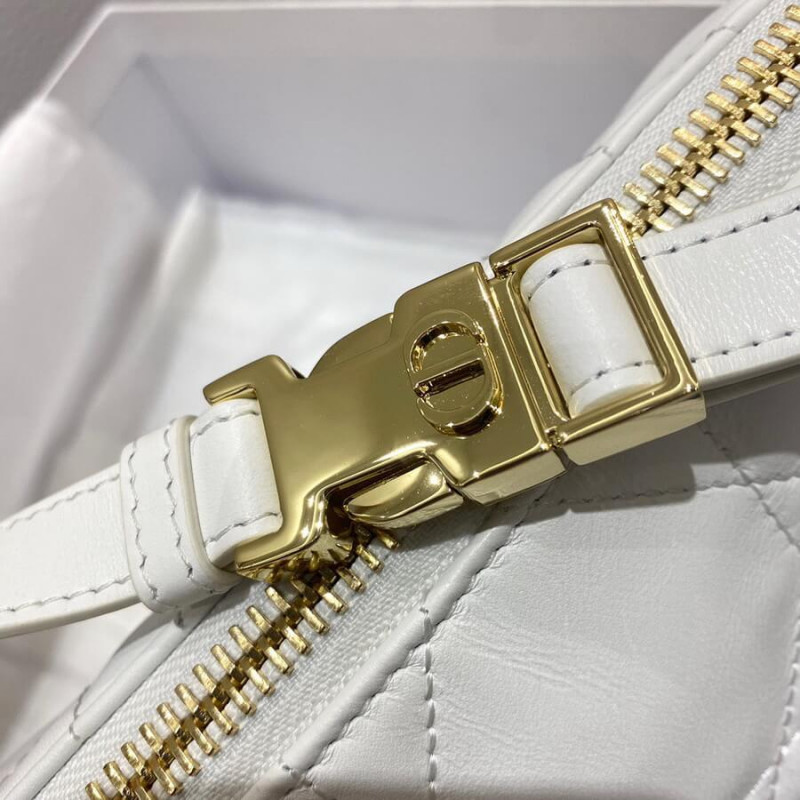 Wholesale Luxury Christian Dior Small Vibe Hobo Bag M7200 White Cannage Lambskin - Image 14