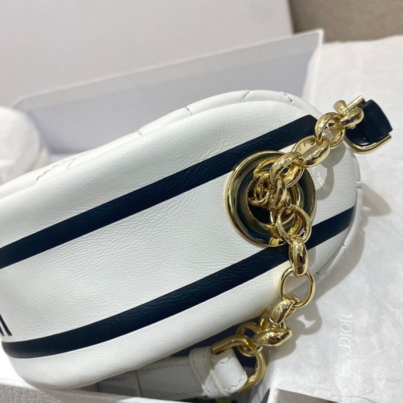 Wholesale Luxury Christian Dior Small Vibe Hobo Bag M7200 White Cannage Lambskin - Image 10