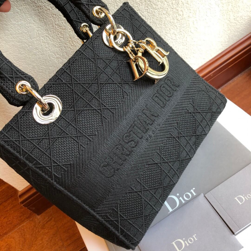 Wholesale Luxury Christian Dior Textile Fabric Medium Lady Dior Bag L4455 - Image 4