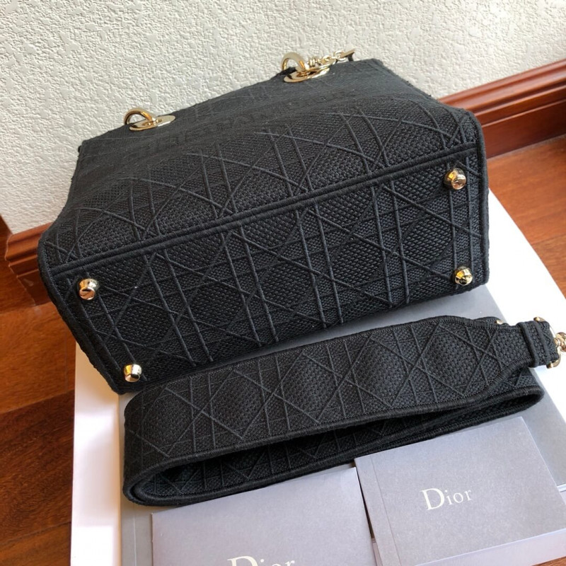 Wholesale Luxury Christian Dior Textile Fabric Medium Lady Dior Bag L4455 - Image 10