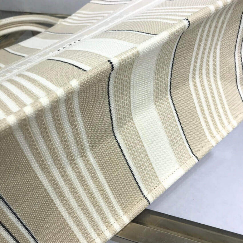 Wholesale Luxury Dior Book Tote Beige Stripes Embroidery M1286 - Image 8