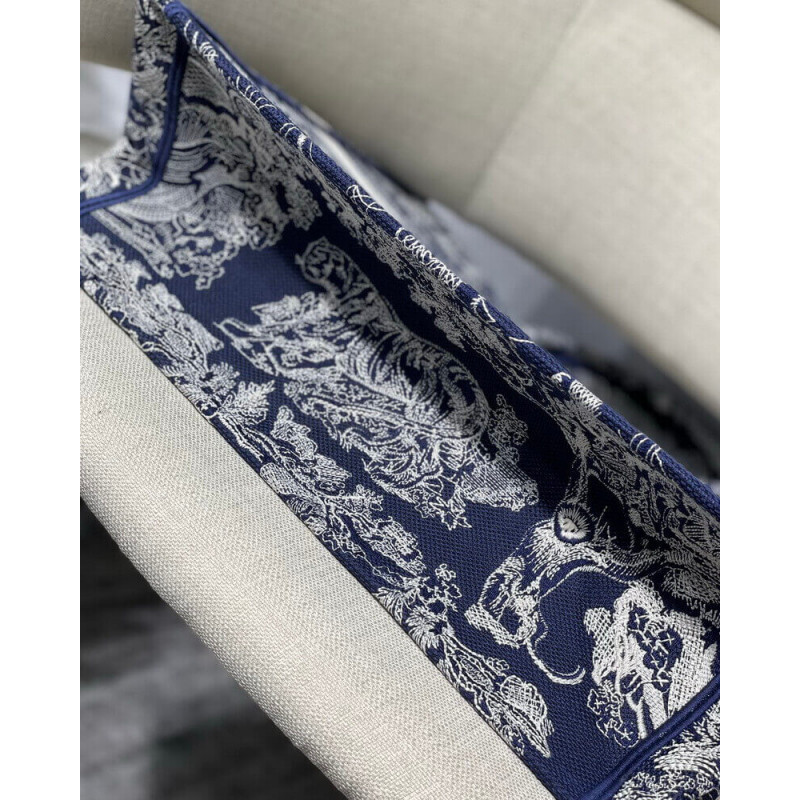 Wholesale Luxury Dior Book Tote Blue Toile De Jouy Reverse Embroidery M1286 - Image 8