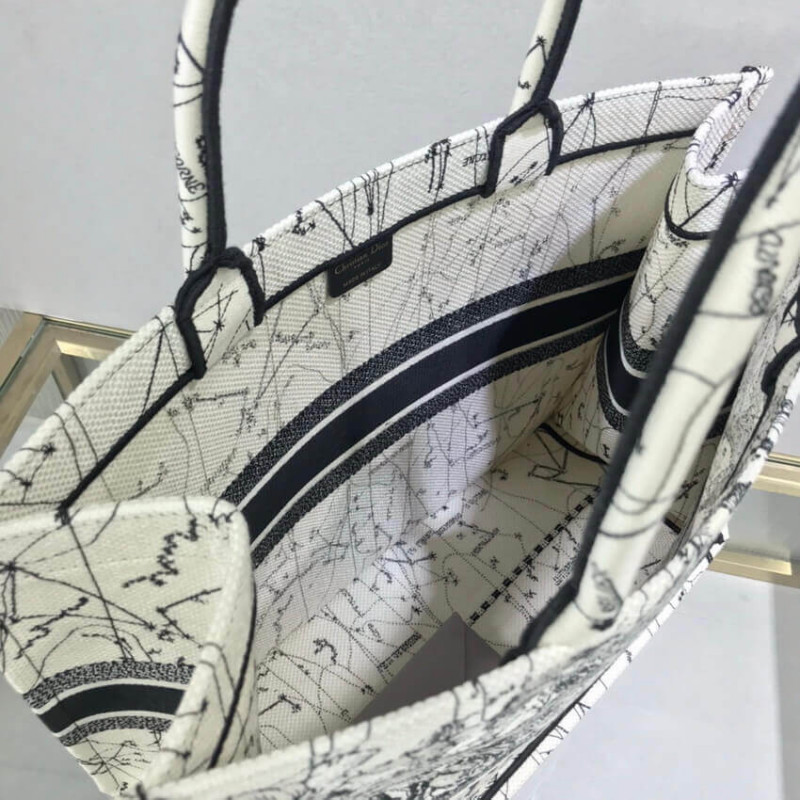 Wholesale Luxury Dior Book Tote In Latte Multicolor Zodiac Embroidery M1286 - Image 11