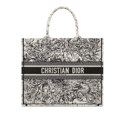 Wholesale Luxury Dior Book Tote In Latte Multicolor Zodiac Embroidery M1286