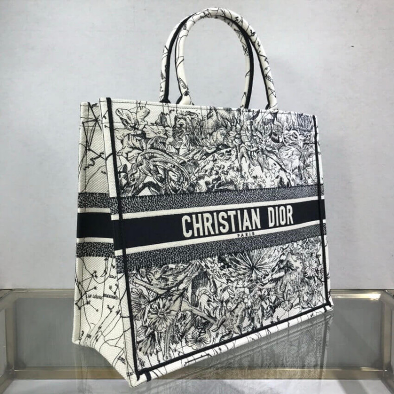 Wholesale Luxury Dior Book Tote In Latte Multicolor Zodiac Embroidery M1286 - Image 6