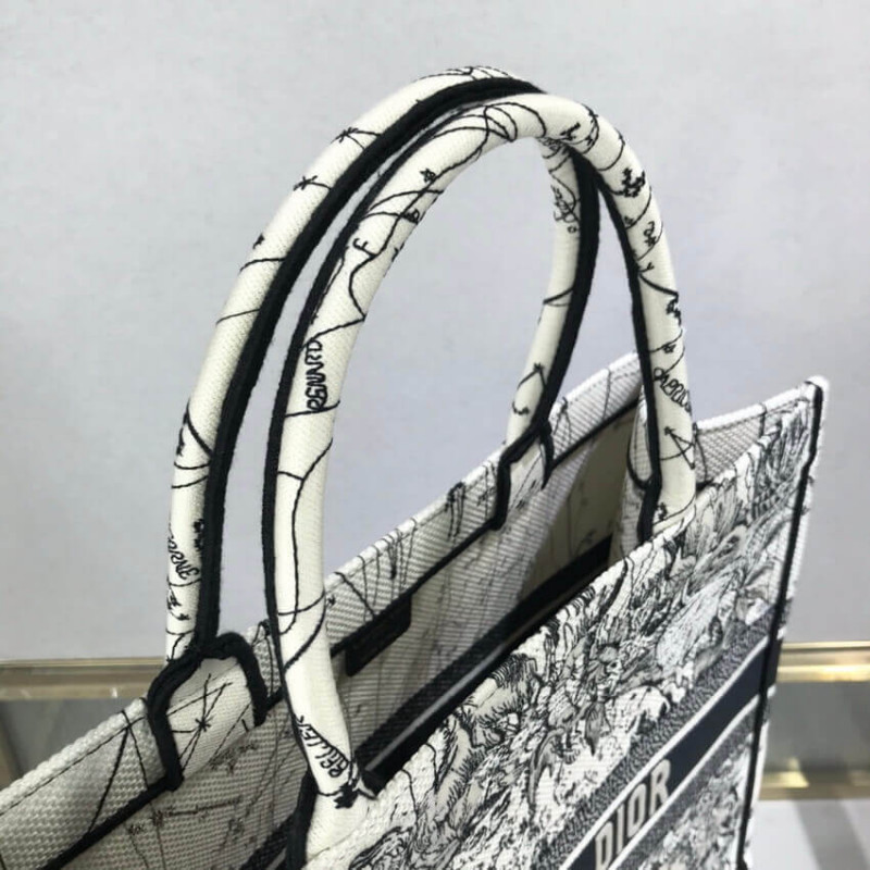 Wholesale Luxury Dior Book Tote In Latte Multicolor Zodiac Embroidery M1286 - Image 8
