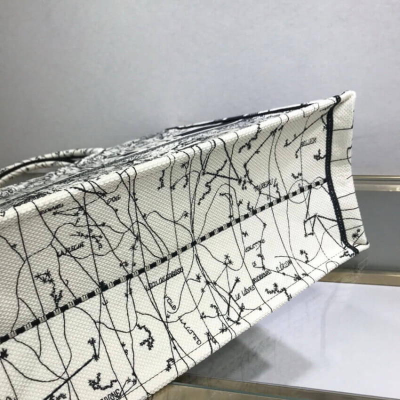 Wholesale Luxury Dior Book Tote In Latte Multicolor Zodiac Embroidery M1286 - Image 9