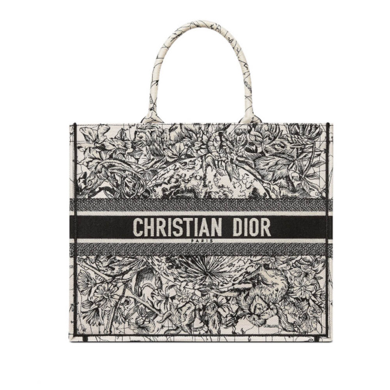 Wholesale Luxury Dior Book Tote In Latte Multicolor Zodiac Embroidery M1286