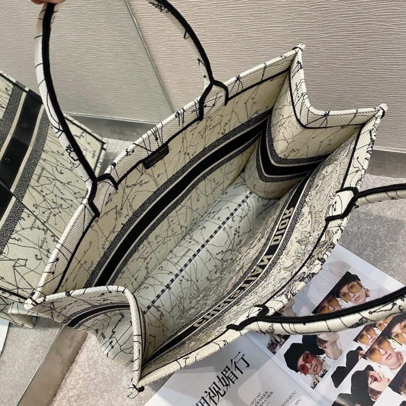 Wholesale Luxury Dior Book Tote Latte Multicolor Dior Zodiac Embroidery M1286 - Image 11