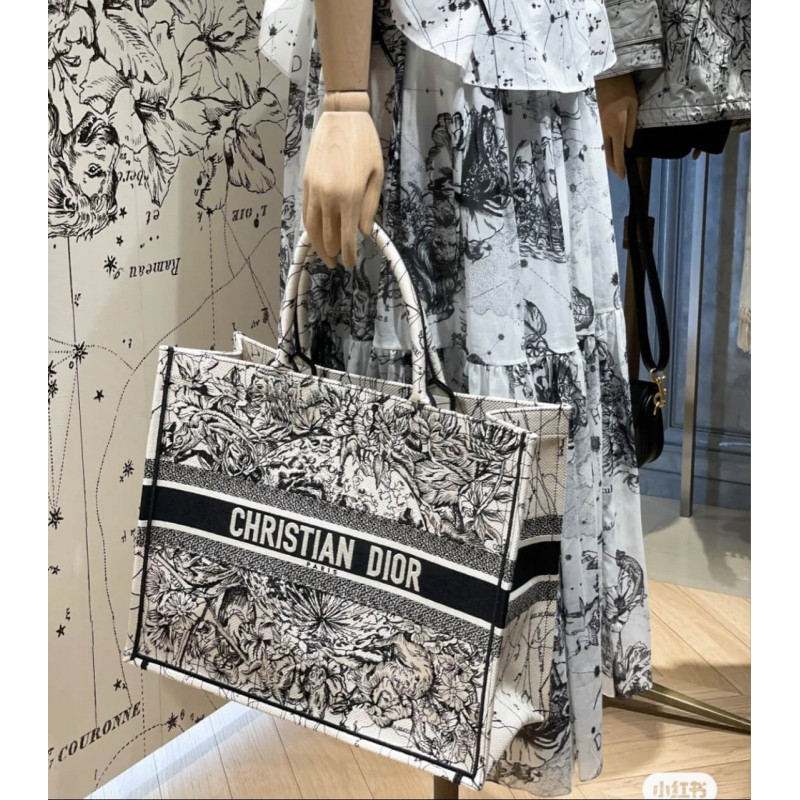 Wholesale Luxury Dior Book Tote Latte Multicolor Dior Zodiac Embroidery M1286 - Image 3