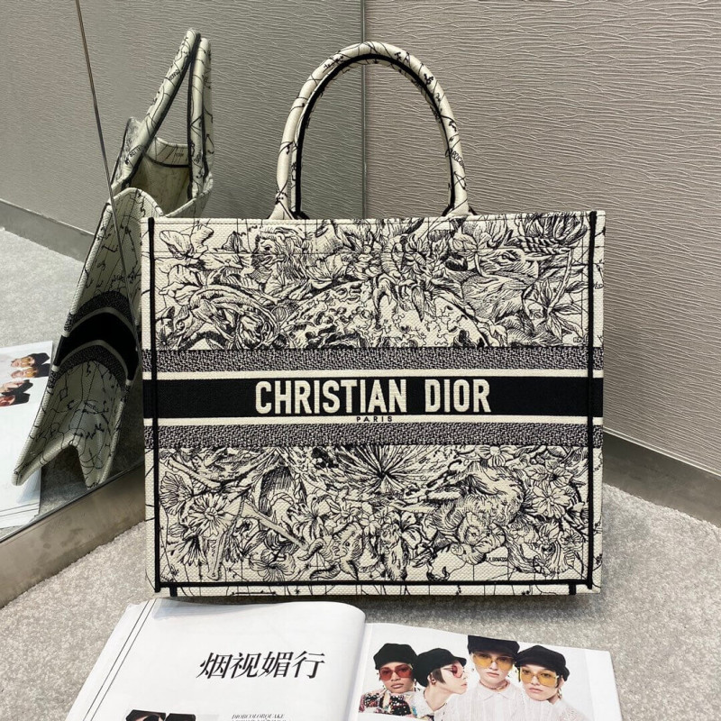 Wholesale Luxury Dior Book Tote Latte Multicolor Dior Zodiac Embroidery M1286 - Image 4