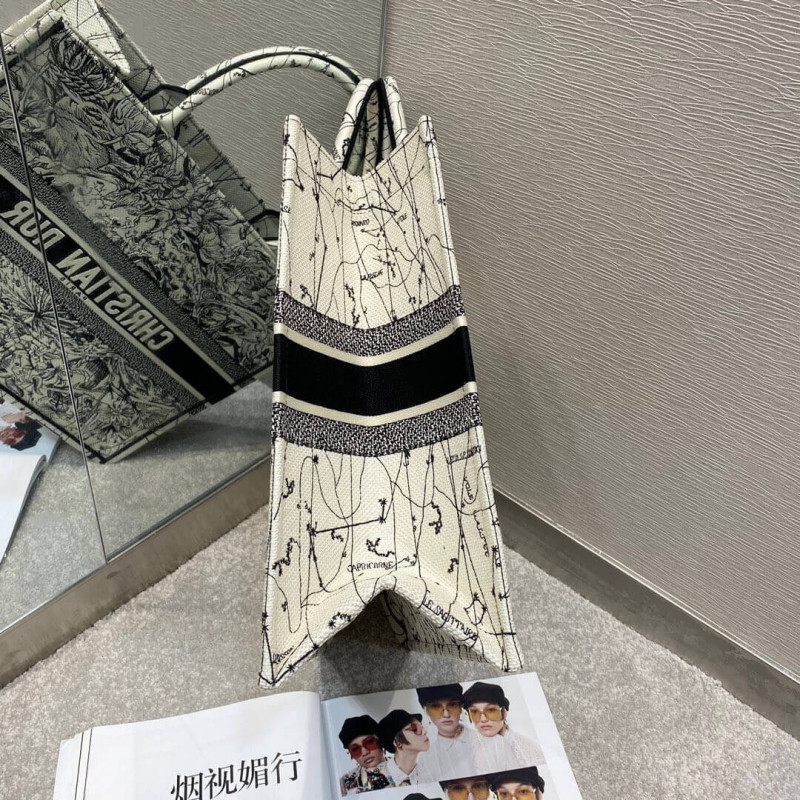 Wholesale Luxury Dior Book Tote Latte Multicolor Dior Zodiac Embroidery M1286 - Image 5