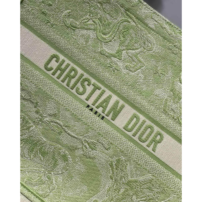 Wholesale Luxury Dior Book Tote Lime Toile De Jouy Reverse Embroidery M1286 - Image 3