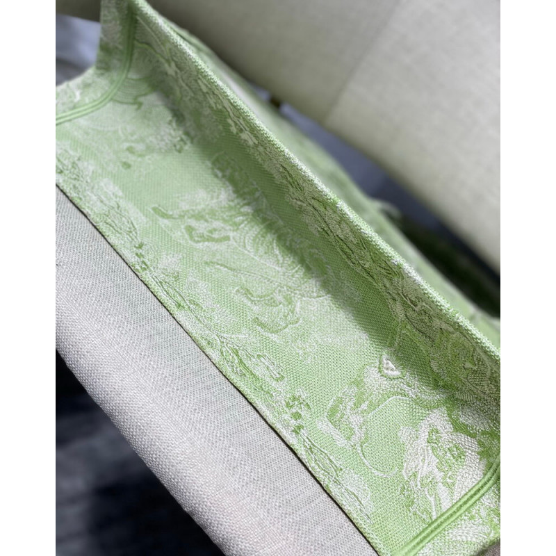 Wholesale Luxury Dior Book Tote Lime Toile De Jouy Reverse Embroidery M1286 - Image 8