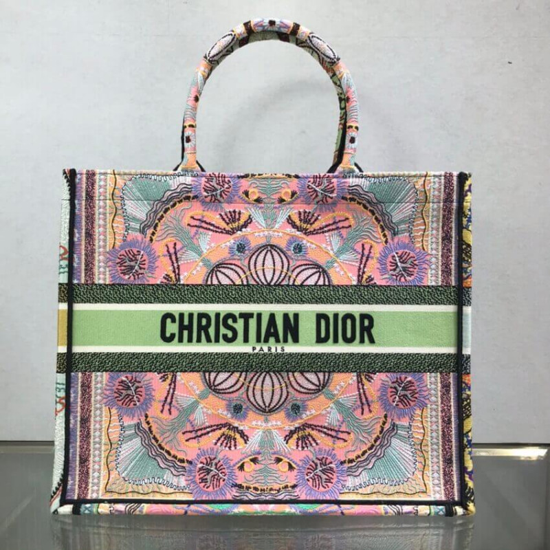 Wholesale Luxury Dior Book Tote Multicolor In Lights Embroidery M1286 - Image 3