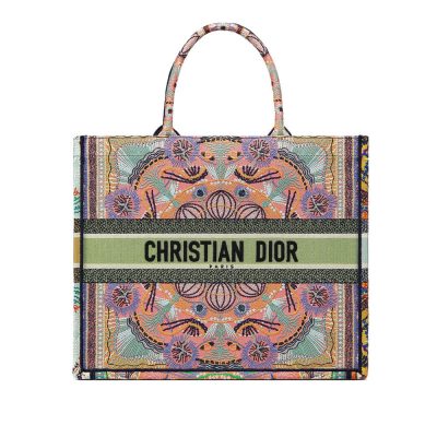 Wholesale Luxury Dior Book Tote Multicolor In Lights Embroidery M1286