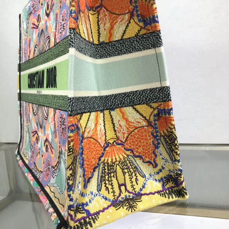 Wholesale Luxury Dior Book Tote Multicolor In Lights Embroidery M1286 - Image 8