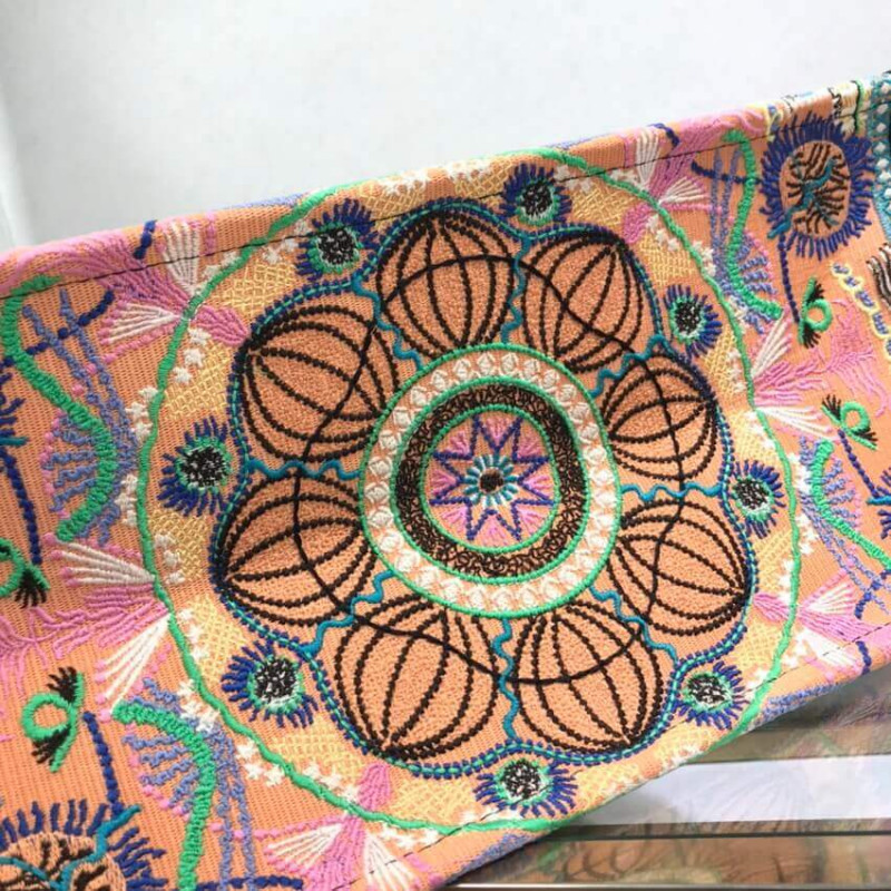 Wholesale Luxury Dior Book Tote Multicolor In Lights Embroidery M1286 - Image 9