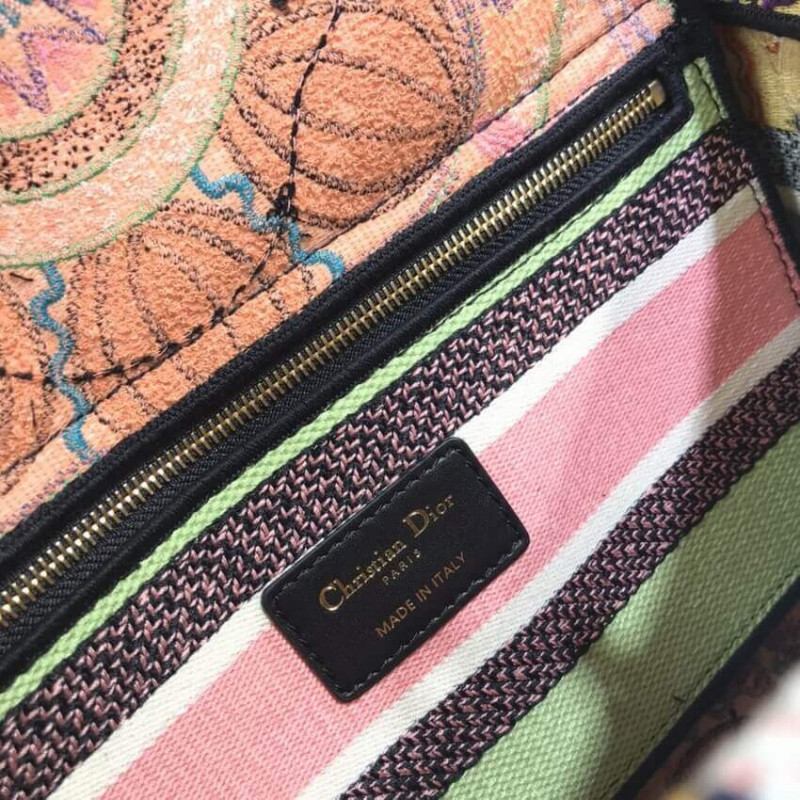 Wholesale Luxury Dior Medium Lady D-Lite Bag Multicolor Lights Embroidery M0565 - Image 10