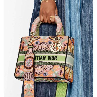 Alternative view of Wholesale Luxury Dior Medium Lady D-Lite Multicolor Dior In Lights Embroidery M0565