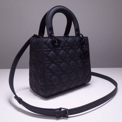 Alternative view of Wholesale Luxury Dior Medium Lady Dior Bag In Ultramatte Cannage Calfskin M0565