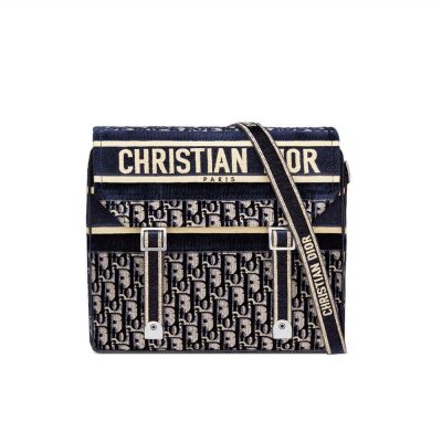 Wholesale Luxury Dior Oblique Embroidered Velvet Diorcamp Messenger Bag M1291V