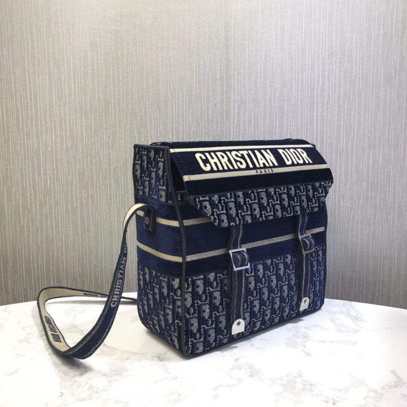 Wholesale Luxury Dior Oblique Embroidered Velvet Diorcamp Messenger Bag M1291V - Image 7