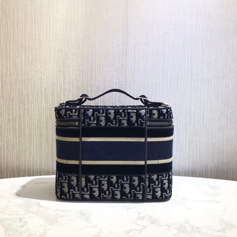 Wholesale Luxury Dior Oblique Embroidered Velvet Diortravel Vanity Case S5480V - Image 3