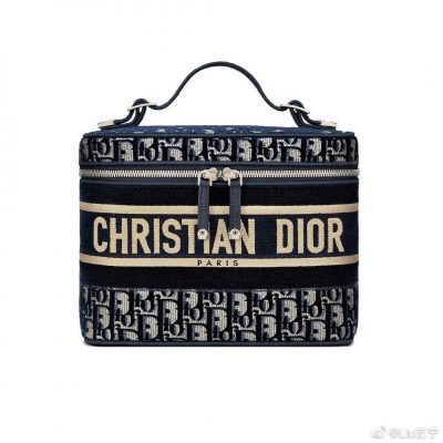 Wholesale Luxury Dior Oblique Embroidered Velvet Diortravel Vanity Case S5480V