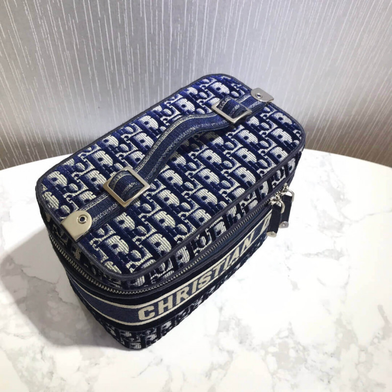 Wholesale Luxury Dior Oblique Embroidered Velvet Diortravel Vanity Case S5480V - Image 7