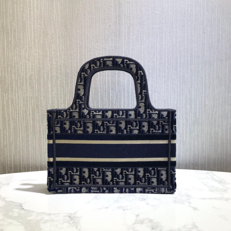 Wholesale Luxury Dior Oblique Embroidered Velvet Mini Book Tote S5475Z - Image 4