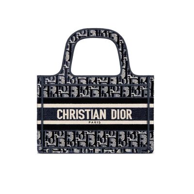 Wholesale Luxury Dior Oblique Embroidered Velvet Mini Book Tote S5475Z