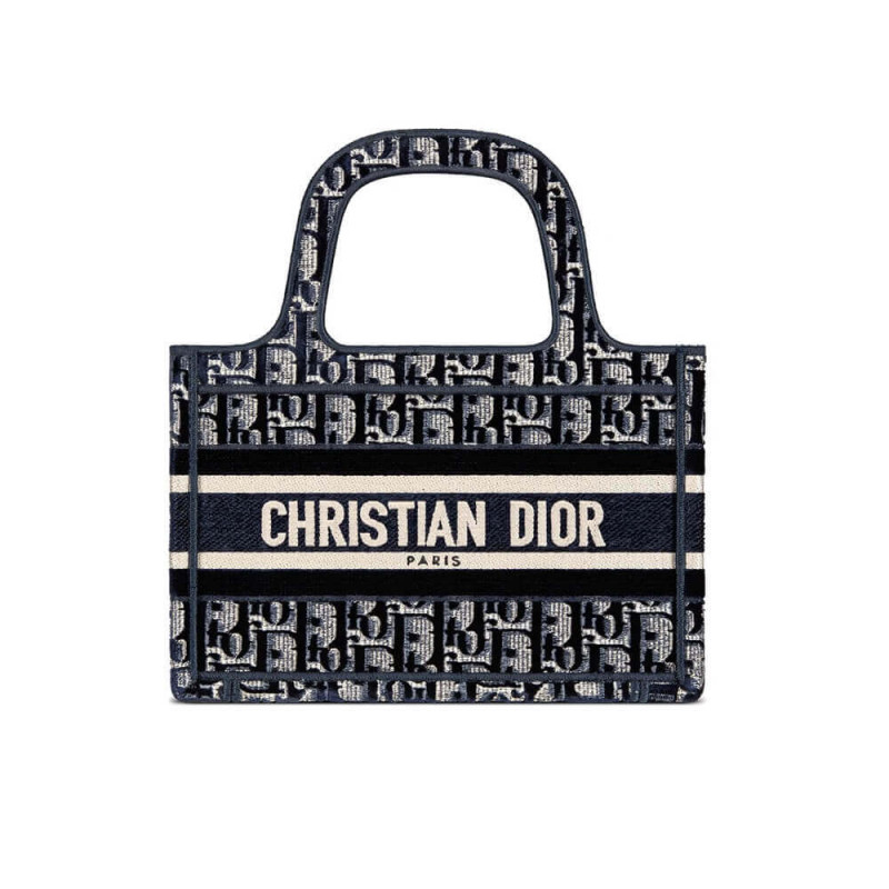 Wholesale Luxury Dior Oblique Embroidered Velvet Mini Book Tote S5475Z