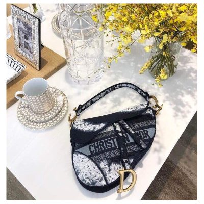 Alternative view of Wholesale Luxury Dior Saddle Bag Blue Multicolor Tie Amp; Dior Embroidery M0446