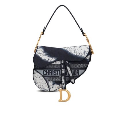 Wholesale Luxury Dior Saddle Bag Blue Multicolor Tie Amp; Dior Embroidery M0446