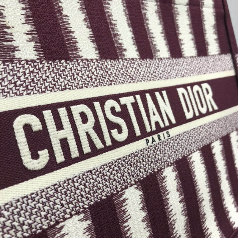 Wholesale Luxury Dior Small Book Tote D-Stripes Embroidery M1296 - Image 4