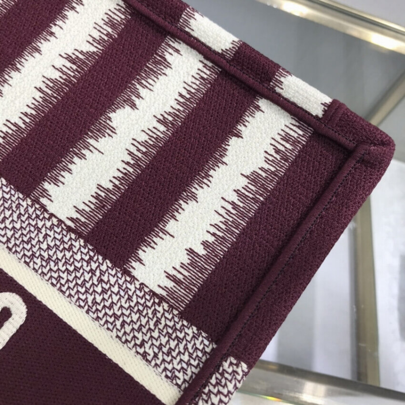 Wholesale Luxury Dior Small Book Tote D-Stripes Embroidery M1296 - Image 5