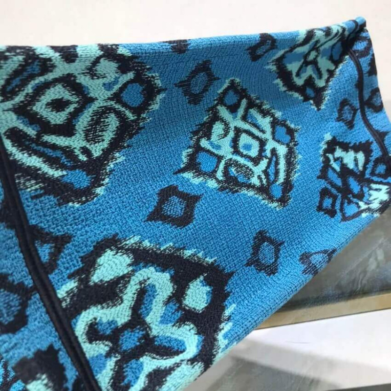 Wholesale Luxury Dior Small Book Tote In Blue Palms Embroidery M1296 - Image 7