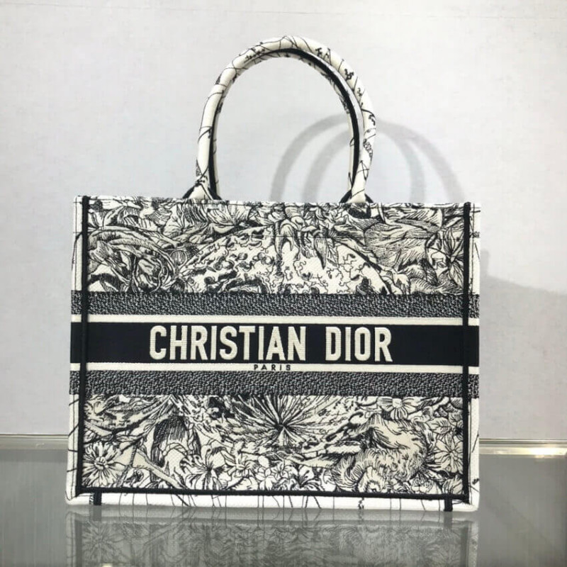 Wholesale Luxury Dior Small Book Tote In Latte Multicolor Zodiac Embroidery M1296 - Image 3