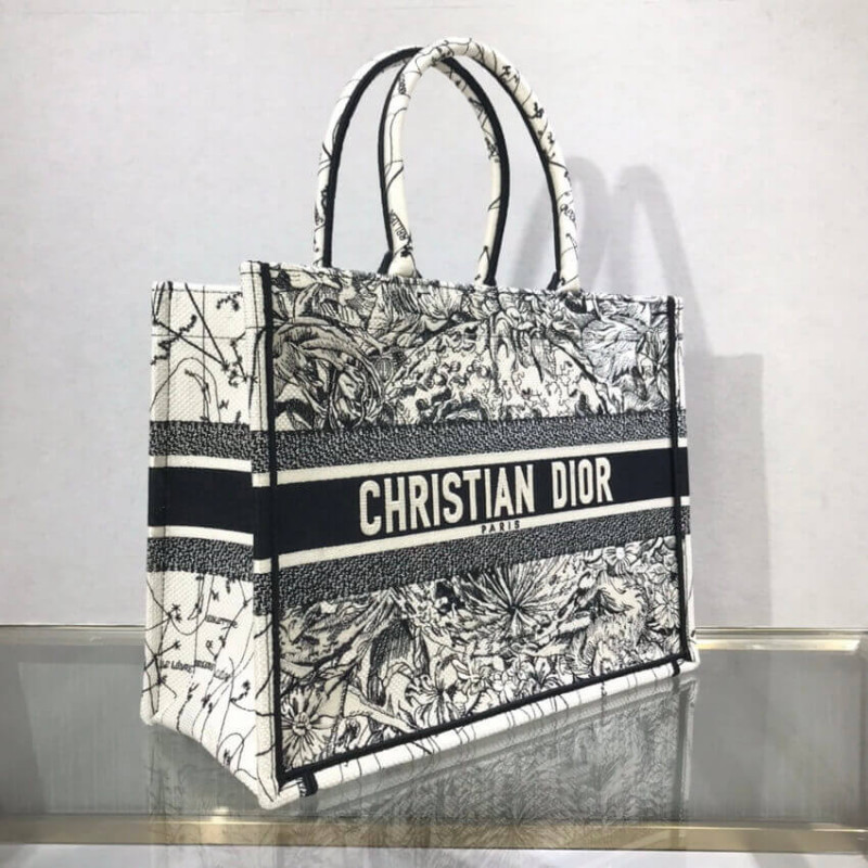 Wholesale Luxury Dior Small Book Tote In Latte Multicolor Zodiac Embroidery M1296 - Image 5