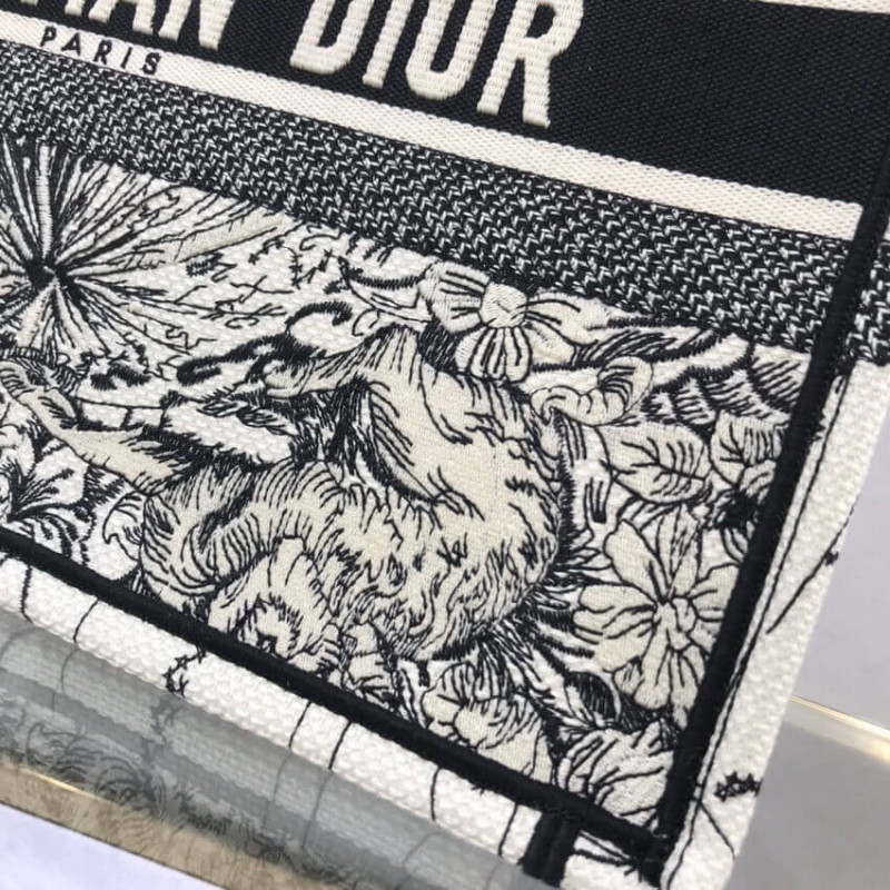 Wholesale Luxury Dior Small Book Tote In Latte Multicolor Zodiac Embroidery M1296 - Image 8