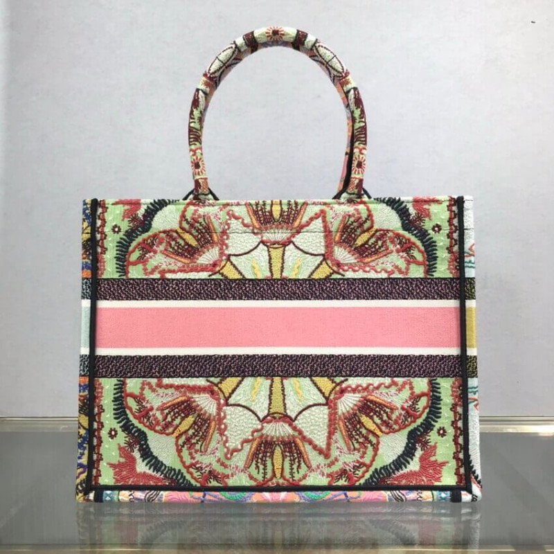 Wholesale Luxury Dior Small Book Tote Multicolor In Lights Embroidery M1296 - Image 2