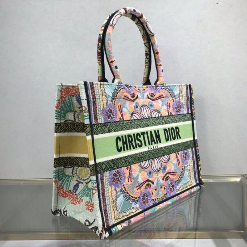 Wholesale Luxury Dior Small Book Tote Multicolor In Lights Embroidery M1296 - Image 3