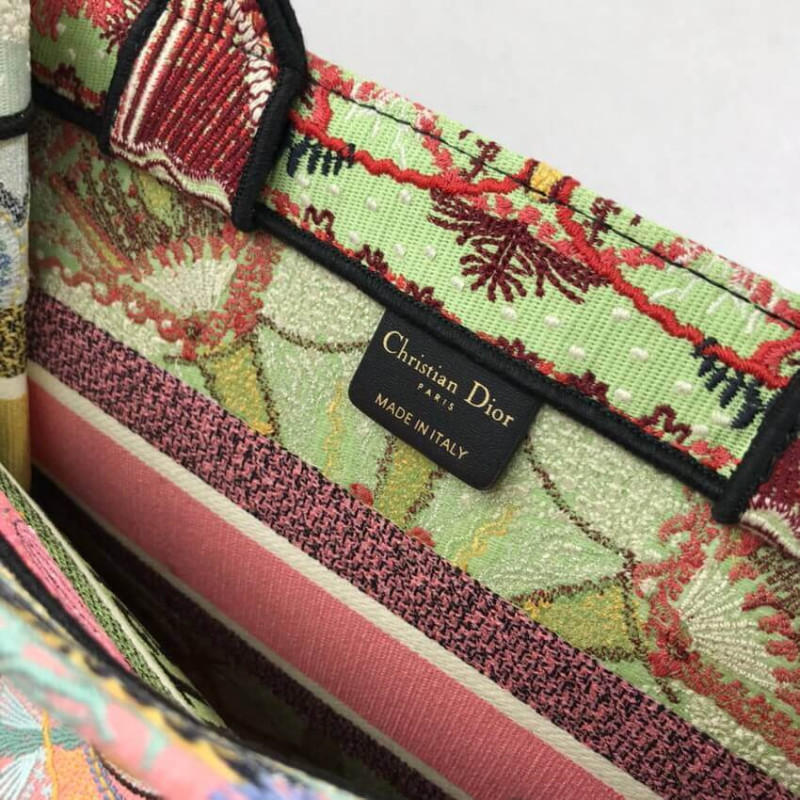 Wholesale Luxury Dior Small Book Tote Multicolor In Lights Embroidery M1296 - Image 8