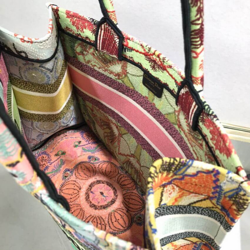 Wholesale Luxury Dior Small Book Tote Multicolor In Lights Embroidery M1296 - Image 9