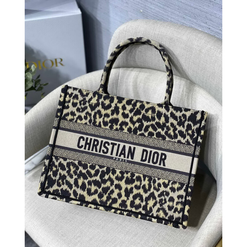 Wholesale Luxury Dior Small Book Tote Ricamo Mizza Beige Multicolore M1296