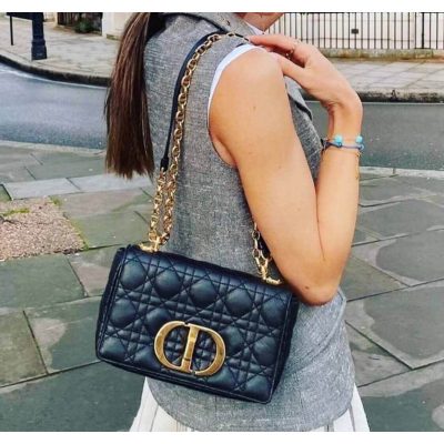 Wholesale Luxury Dior Small Caro Bag In Supple Cannage Calfskin M9241