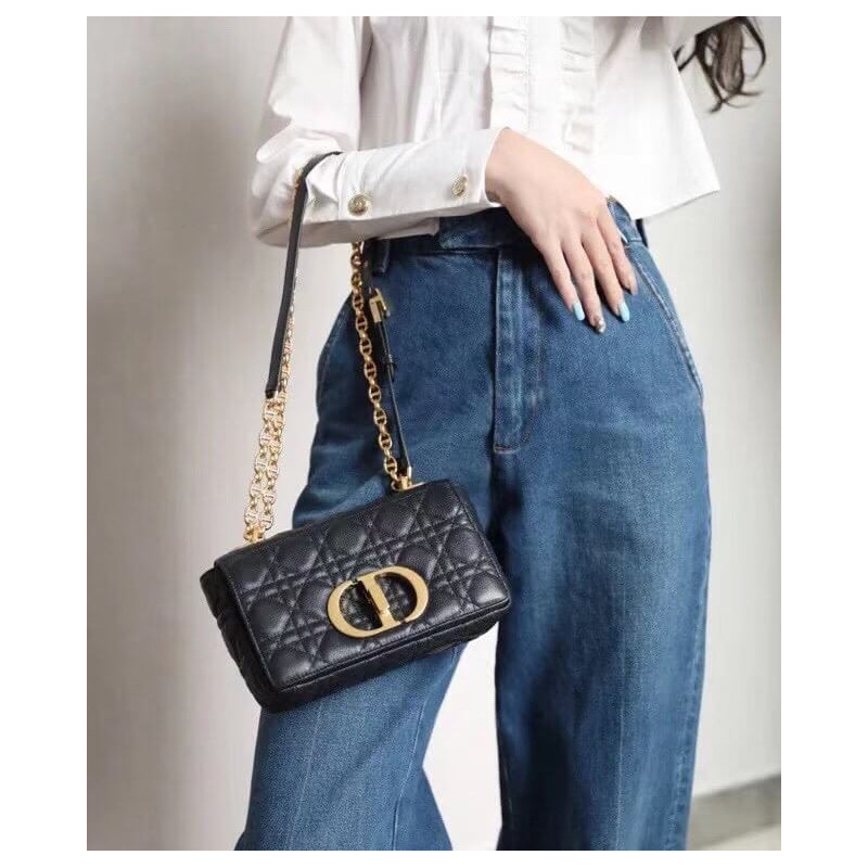 Wholesale Luxury Dior Small Caro Bag Supple Cannage Calfskin M9241 - Image 7