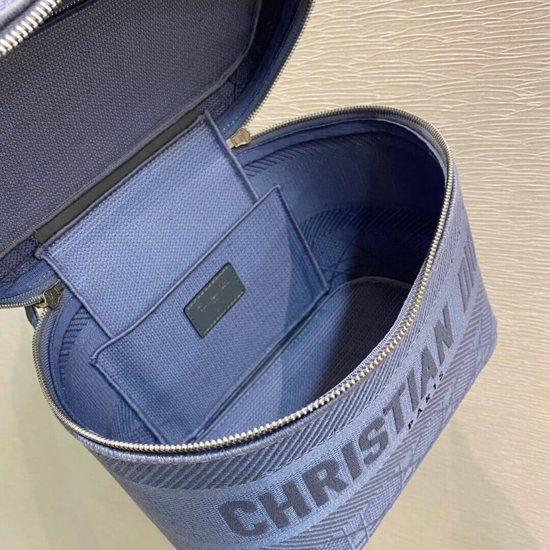 Wholesale Luxury Dior Travel Vanity Case Denim Cannage Embroidery S5480 - Image 10